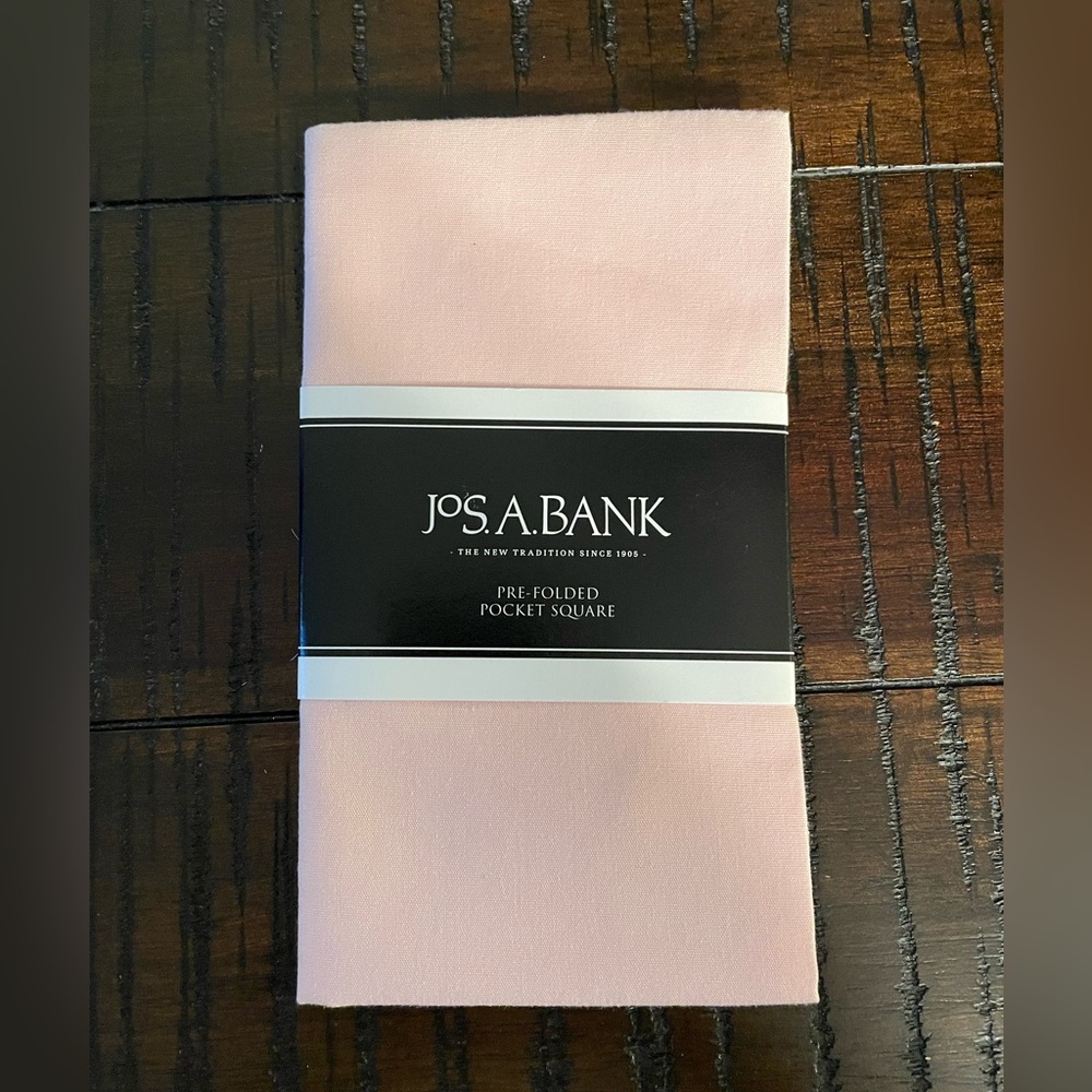 Pink Jos A Bank pocket square brand new with tags